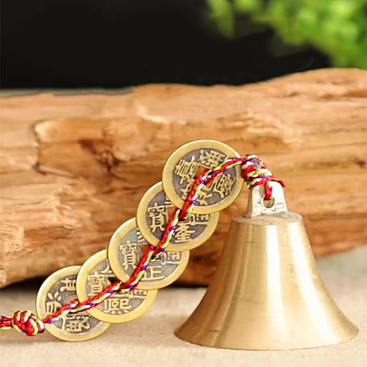 2Pcs Chinese Feng Shui Bell for Wealth and Safe Peace and Success Feng Shui Element Door Chime or Decor