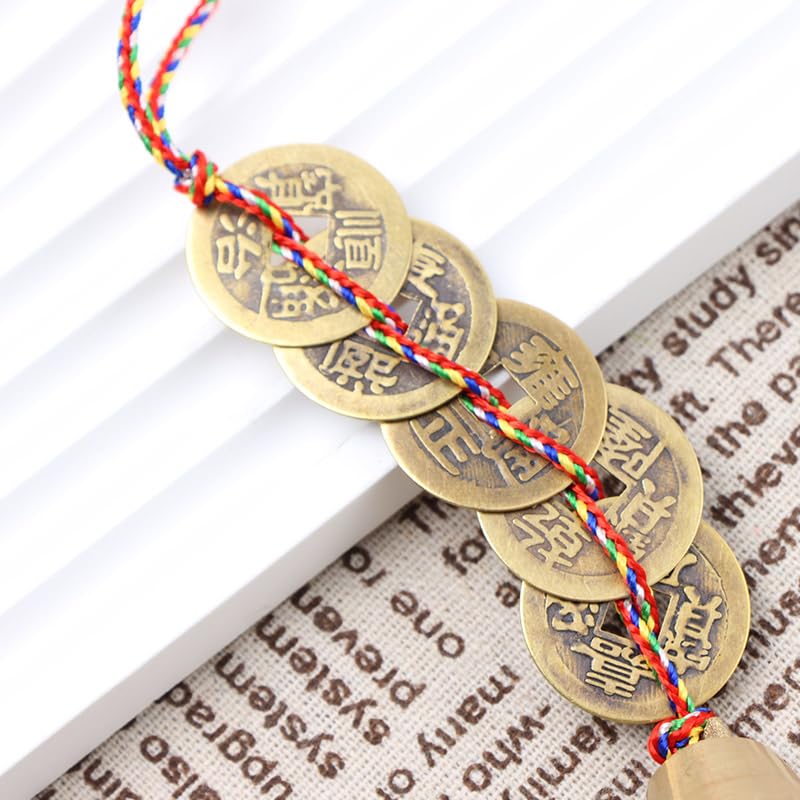 2Pcs Chinese Feng Shui Bell for Wealth and Safe Peace and Success Feng Shui Element Door Chime or Decor