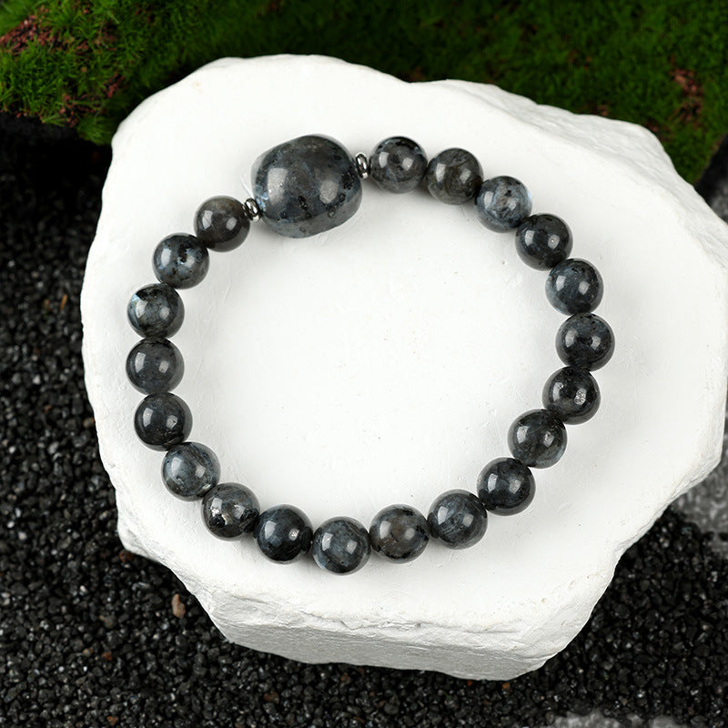 Crystal Cat Bracelet for Women Men,8mm Natural Stone Beaded Bracelet Protection Healing Crystals Gemstones Stretch Bracelet Cat Jewelry Gifts for Good Luck,Money Attraction