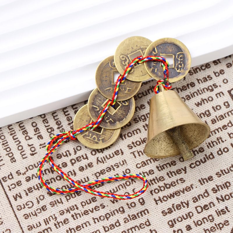 2Pcs Chinese Feng Shui Bell for Wealth and Safe Peace and Success Feng Shui Element Door Chime or Decor