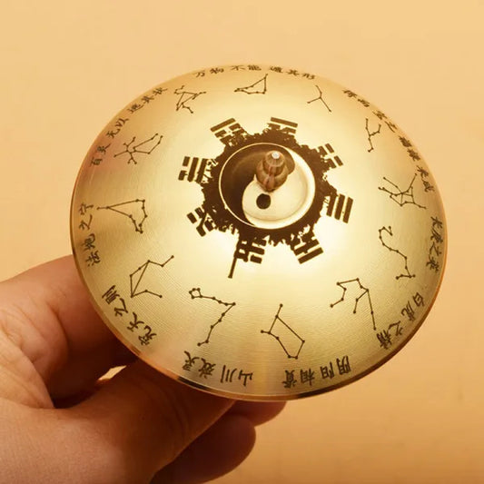 Brass Bagua Taiji Umbrella – I Ching Feng Shui Tool – Zodiac Divination Artifact – Halloween Magic Prop – 9.5CM Miniature Collector’s Edition